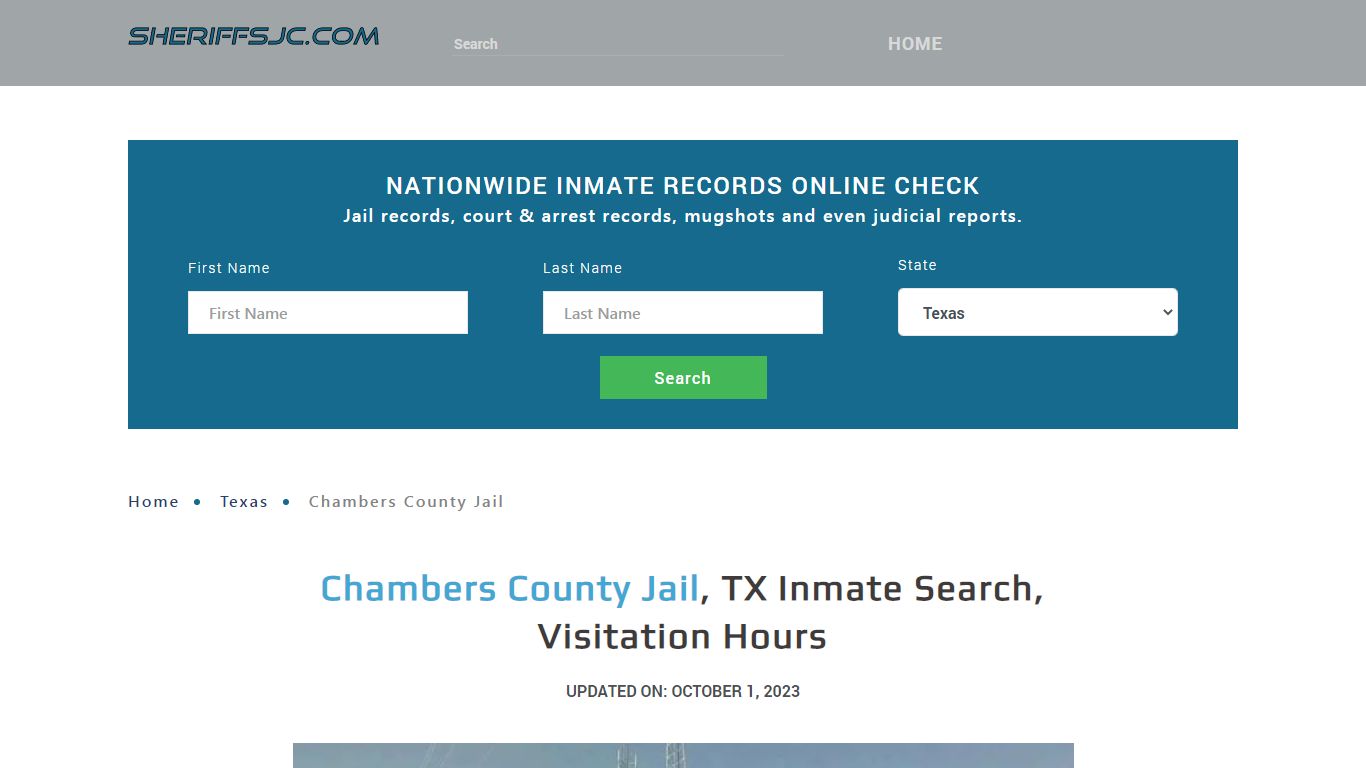 Chambers County Jail, TX Inmate Search, Visitation Hours